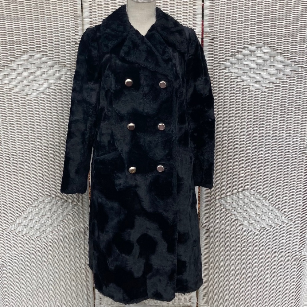 Vintage faux fur double breasted coat - Picture 1 of 5